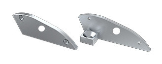 Заглушка Lumines для типа RETO с отверстием и опорой 15° левая серебро