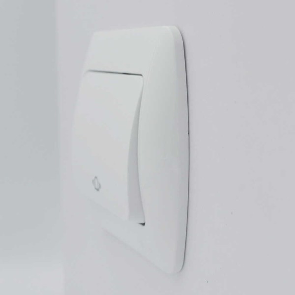 Выключатель ELBI ZIRVE Fixline белый кнопка ( 501-010201-207 ) - фото №1