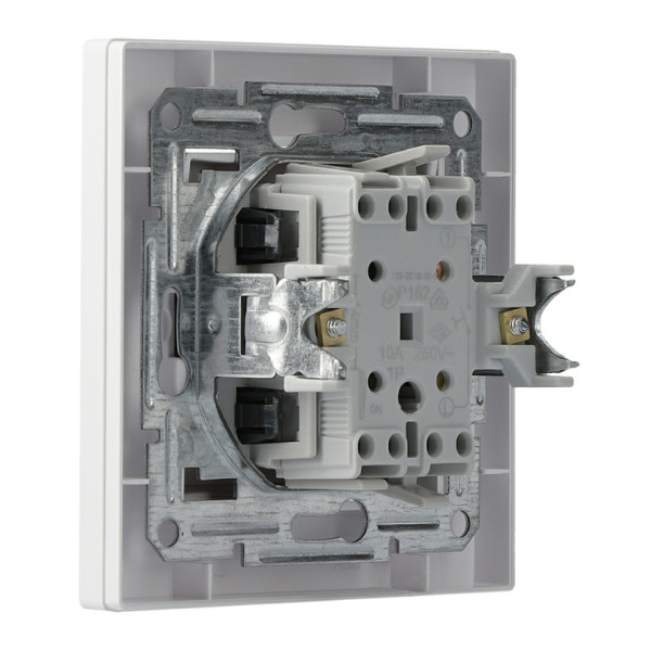 Выключатель кнопочный «Звонок» белый Asfora, EPH0800121 - фото №2