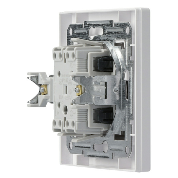 Выключатель кнопочный «Звонок» белый Asfora, EPH0800121 - фото №4