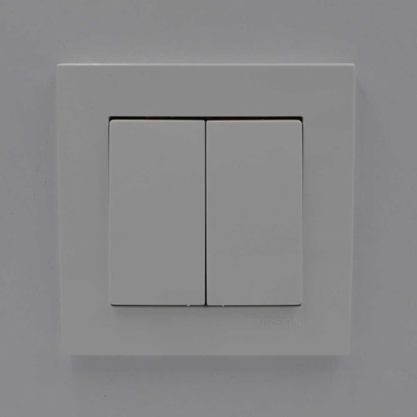 Вимикач Nilson Moda білий 2кл ( 21112003 ) - фото №1