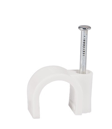 Кабельная скоба ECOHOME ЕСО CHR-14 14мм плоска белая 100шт (ECO015004018)