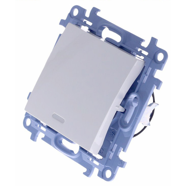 Одинарний вимикач з підсвічуванням Kontakt Simon Simon 10 CW1L.01/11 (білий) - фото №1