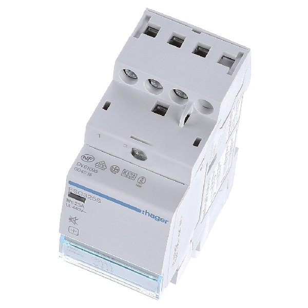 Модульний контактор ESC325S (25A, 3НО, 230В) Hager - фото №5
