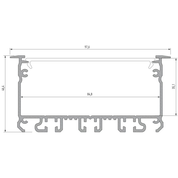 Профіль для світлодіодної стрічки Lumines inLARGO білий - фото №1