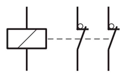 Контактор 40A ESC241 (2НЗ, 230В) 3м Hager - фото №1