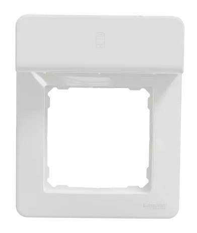 Рамка Schneider Electric Sedna Design с подставкой для мобильного белая SDD311809 - фото №4