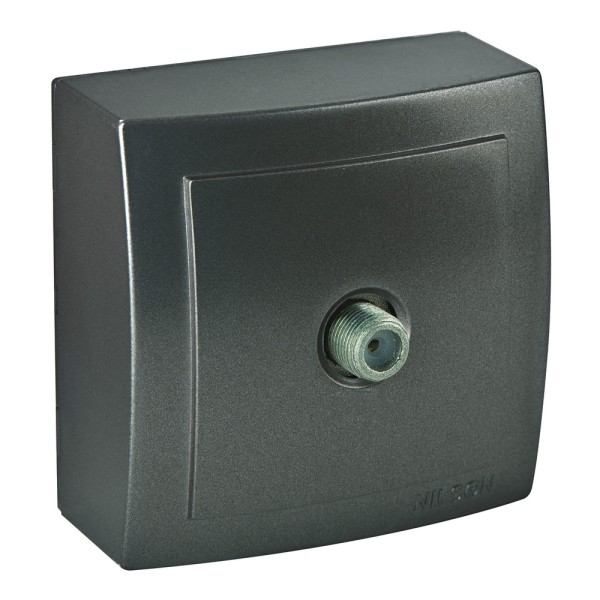 Розетка Nilson Themis антрацит супутникова SAT ( 26161035 )