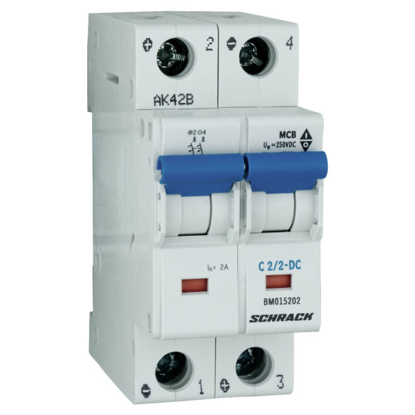 Автоматический выключатель Schrack Technik BM015202-- 500В DC 2А С