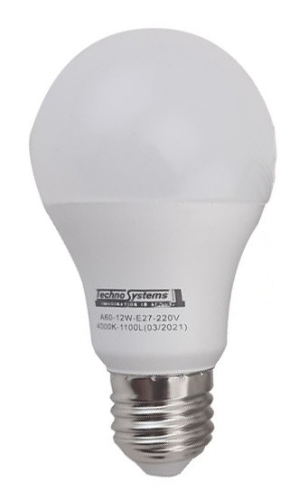 Светодиодная лампа TNSy LED Bulb-A60-12W-E27-220V-4000K-1100L ICCD (TNSy5000041)