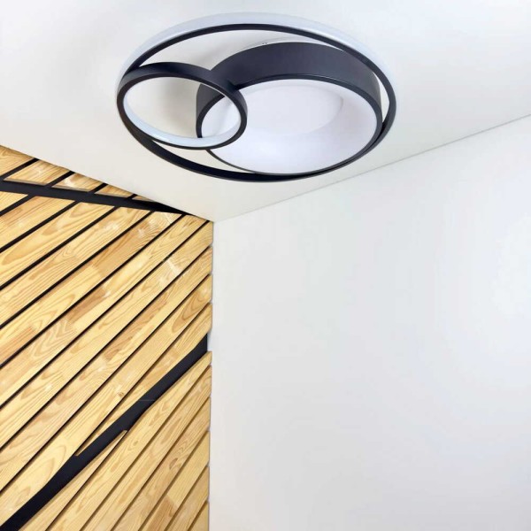 Світильник LED smart DUOS+пульт круг 100W 3000-5000K IP20 чорний ( 220785 )