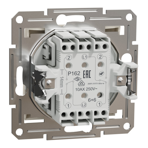 Перемикач двоклавішний Schneider Electric Asfora без рамки кремовий (EPH0670123) - фото №2