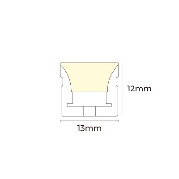 Гнучкий неон COLORS 48V IP67 10W 660Lm 3000K 20м (AFT1312-48V-WW_20) - фото №1