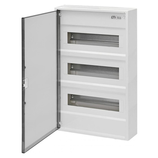 Трирядний зовнішній електрощиток ETI 001100245 ACT 36 PO 36+6 з білими дверцятами