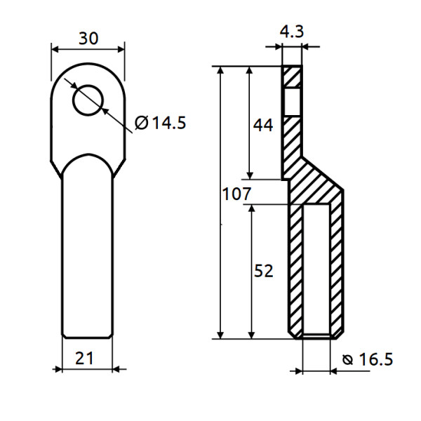 Кабельный наконечник Promfactor CL/CRL-150-14 медно-луженый - фото №1