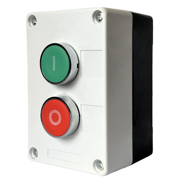 Двомісний пост керування Promfactor FP4-BOX2W12 з металевими кнопками "I-0" (Start-Stop)