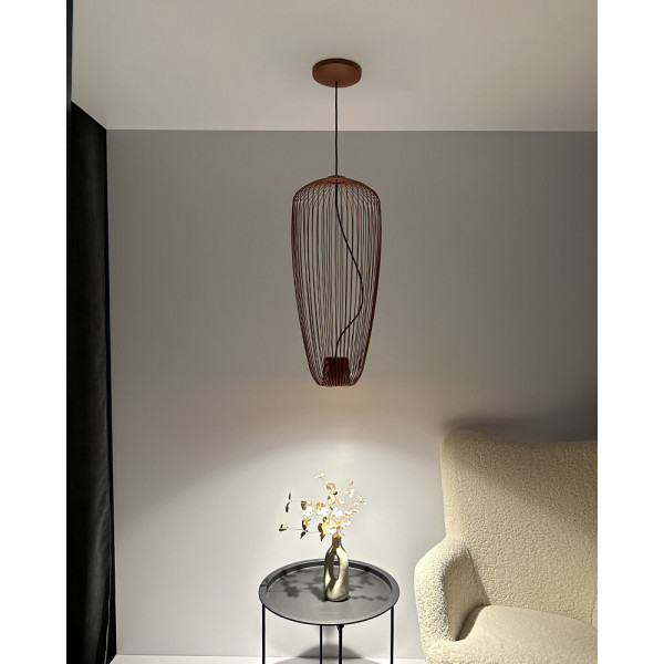 Підвісний світильник, люстра Nowodvorski 11496 Pumpkin S GU10 1x10W IP20 теракотовий - фото №1