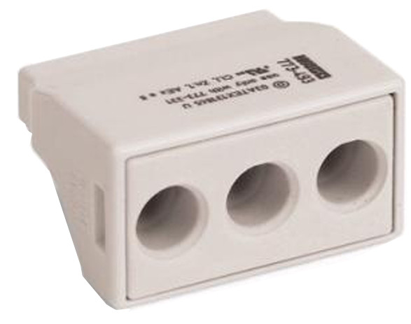 Клема на 3 дроти 773-493 2,5-6,0мм2, 41А (WAGO)