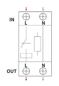 Реле контролю напруги та струму Аско-Укрем RKV 2P 40A - фото №2