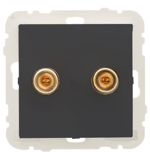 Стереоорозетка Logus 21220 TPM (чорна матова)