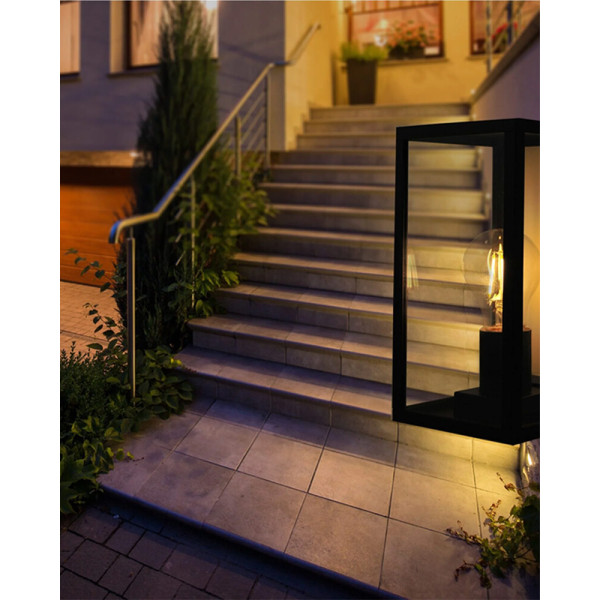 Вуличний світильник Goldlux 309167 Malmo E27 1x15W IP44 чорний - фото №1