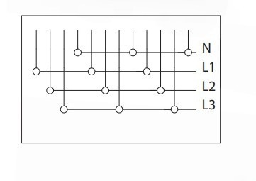 Шина живлення ETI 2921068 IZ 16/4F/12 4p (0,21м) - фото №1