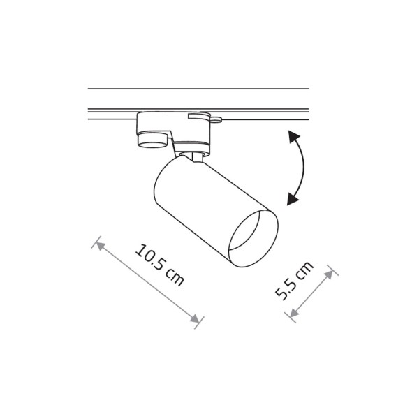 Светильник Nowodvorski 7582 Profile Mono GU10 1x10W IP20 черный - фото №3