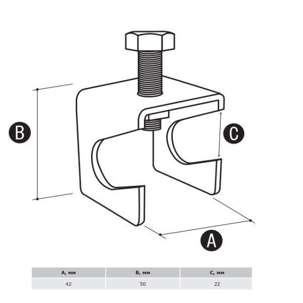 З'єднувач блискавкозахисту з арматурою DKC NE1012 - фото №1