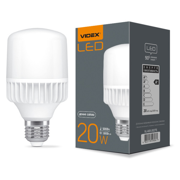 Світлодіодна лампа Videx A65 E27 20Вт 5000K (VL-A65-20275) - фото №2