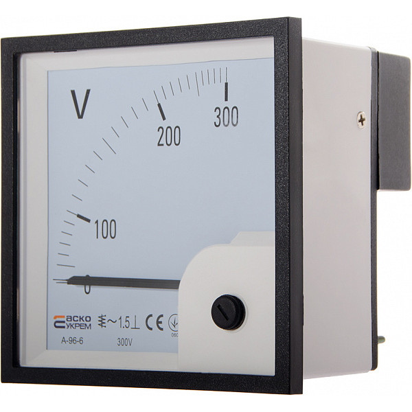 Вольтметр Аско-Укрем 300В АС 96х96мм (А-96-6) (A0190010095) - фото №1