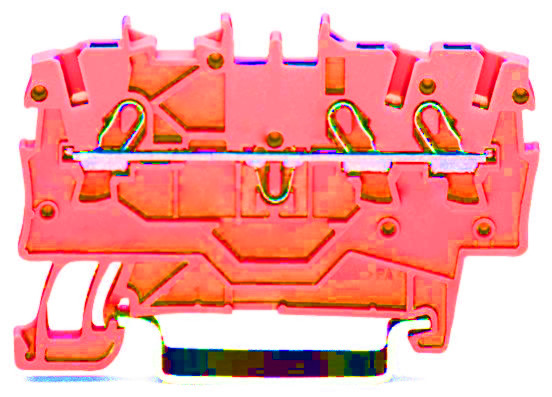 Проходная клемма Wago 2000-1303 для DIN-рейки 35х15 и 35х7,5 Push-in Cage Clamp® Ex e II 1мм² (красная)
