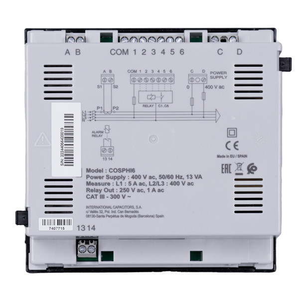 Регулятор реактивной мощности E.Next COSPHI-6C на 6 ступеней 400В - фото №1
