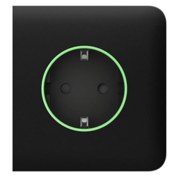 Центральная панель умной розетки Ajax 52807.163.BL SideCover Smart для OutletCore черная (38780)