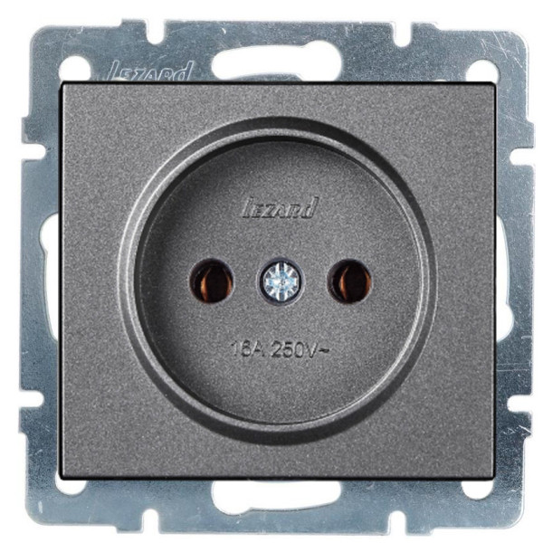 Розетка Lezard Rain (703-4288-121B) ПБТ (антрацит)