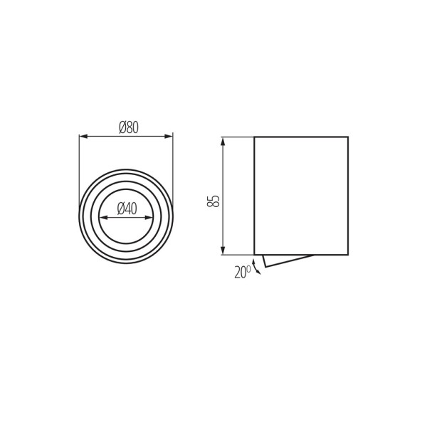 Точковий світильник Kanlux 28785 Bord One GU10 1x10W IP20 чорний - фото №2