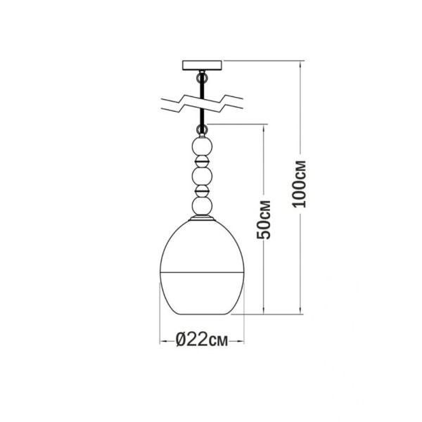 Підвісний світильник, люстра PikArt 5434-4 - фото №1