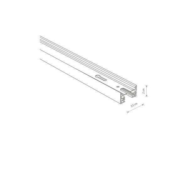 Шинопровод Nowodvorski 9450 Profile trac IP20 Wh - фото №1