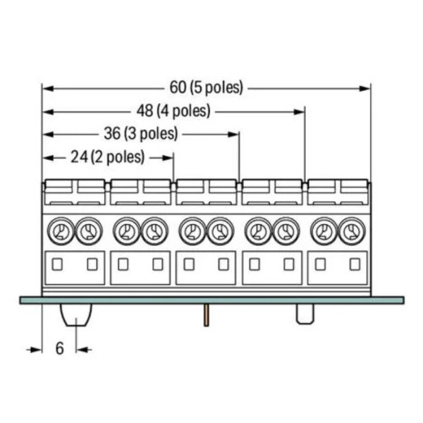 Двополюсний чотирипровідний клемний з'єднувач Wago 862-632 - фото №2