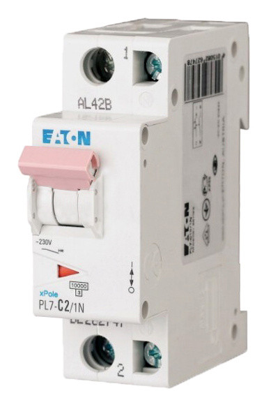 Автоматический выключатель Eaton Moeller PL7-C2/1N