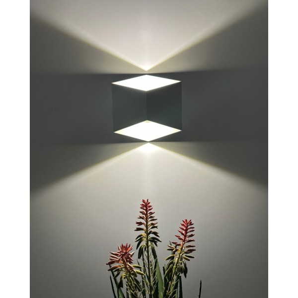 Вуличний світильник Nowodvorski 8143 Triangles LED 2x5W 3000K 800Lm IP54 білий - фото №2