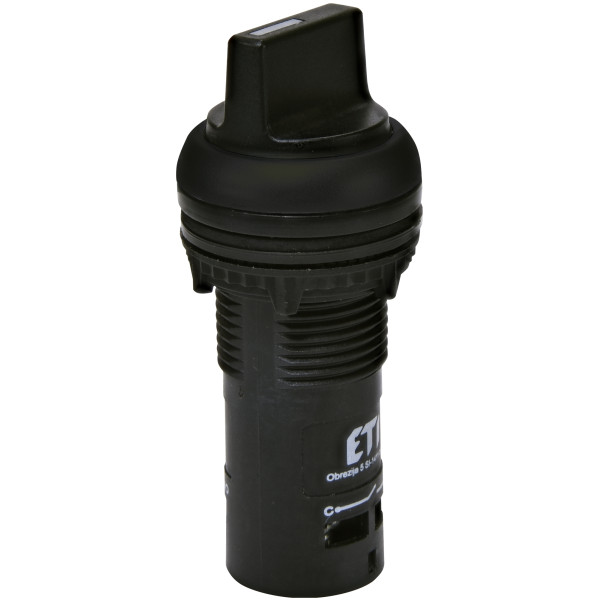 Моноблочный поворотный выключатель Eti ECS2S-N90-10 1NO 2-х позиционный 0-1 90° черный (4771642)