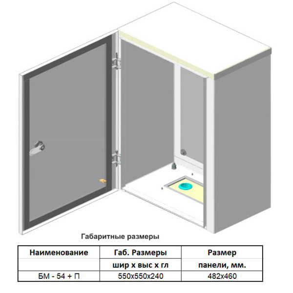 Навесной бокс с монтажной панелью Билмакс Б00029486 БМ-54+П IP54 - фото №5