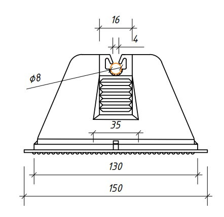 Держатель Leo Lightman Pyramida Pe/Pp/Bet с бетоном (336019) - фото №6