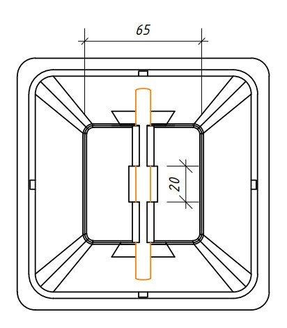 Держатель Leo Lightman Pyramida Pe/Pp/Bet с бетоном (336019) - фото №8