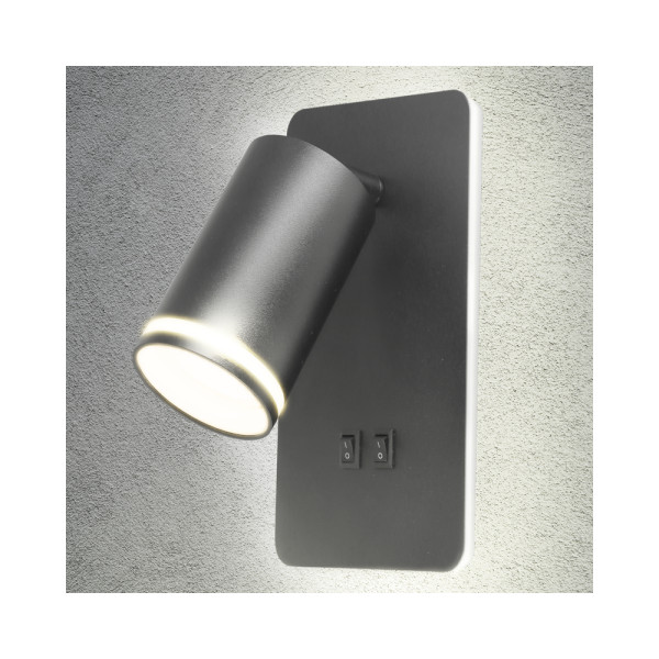 Бра, настенный светильник Goldlux 324368 Paris GU10+Led 2x10+6W IP20 BK - фото №2