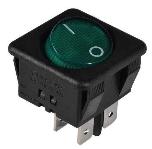 Переключатель TNSy KCD2-10-201 G/B круглый зеленая (TNSy5500800)