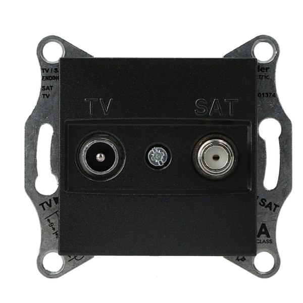 Розетка TV-SAT оконечная без рамки антрацит Asfora, EPH3400171