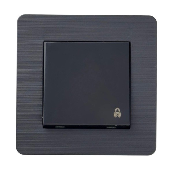 Вимикач Nilson Selene антрацит кнопка "ДЗВІНОК" ( 23362512 )