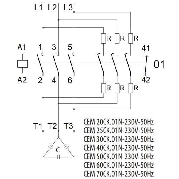 Контактор ETI 004643823 CEM CK 50.01N (50 кВАр 400-440V) - фото №2