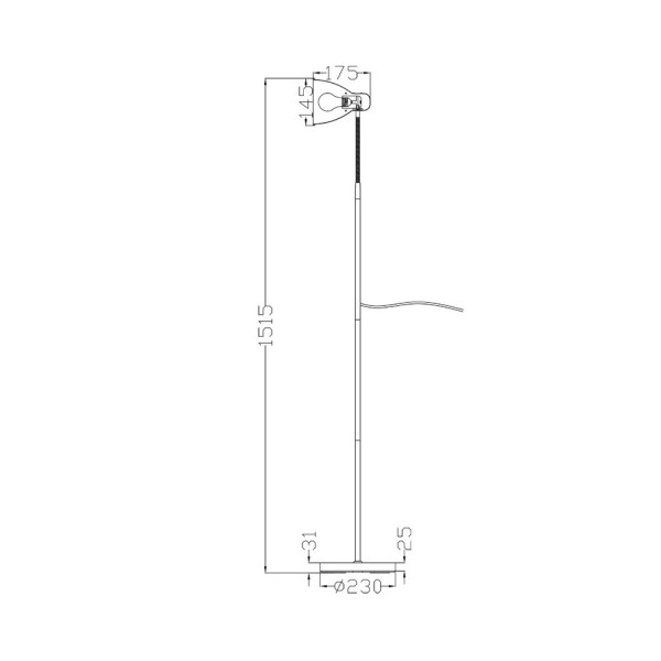 Торшер Zuma Line 5905316665620 Bosca E27 1x40W IP20 чорний - фото №2